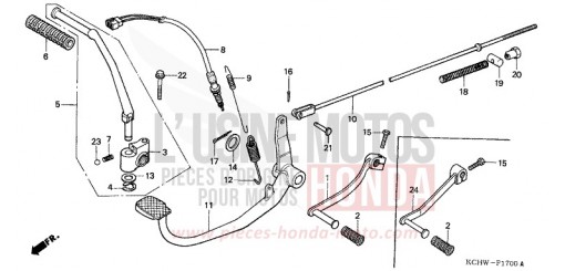 PEDALE/BIE. DE DEMARREUR DE KICK CG125W de 1998